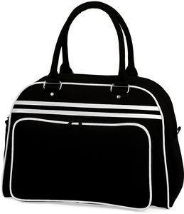 Bag Base BG75 - borsa da bowling retrò Black/White