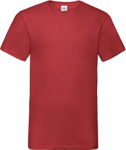 Fruit of the Loom SC22V - T-shirt con scollatura a V Rosso