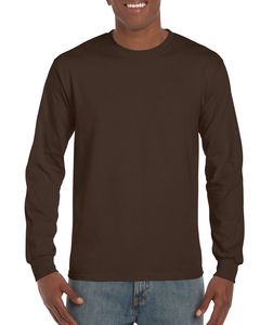Gildan GI2400 - T-shirt da uomo a maniche lunghe in 100% cotone Dark Chocolate