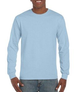 Gildan GI2400 - T-shirt da uomo a maniche lunghe in 100% cotone Blu chiaro