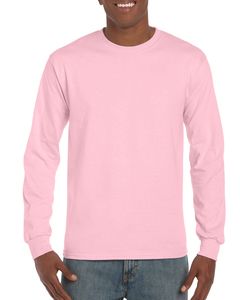 Gildan GI2400 - T-shirt da uomo a maniche lunghe in 100% cotone Light Pink
