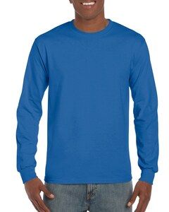 Gildan GI2400 - T-shirt da uomo a maniche lunghe in 100% cotone Blu royal