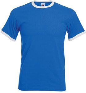 Fruit of the Loom SC61168 - T-shirt da uomo bicolore Royal Blue/White