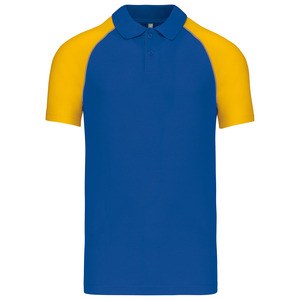 Kariban K226 - POLO BASEBALL - POLO UOMO BICOLORE Royal Blue/Yellow