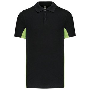 Kariban K232 - FLAG - POLO BICOLORE Black/Lime