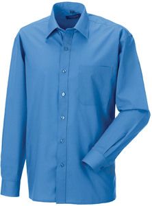 Russell Collection RU934M - Camicia uomo popeline maniche lunghe Corporate Blue