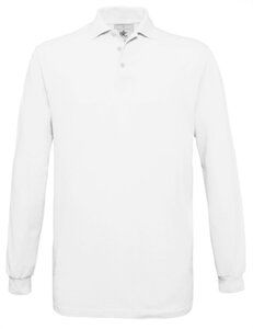 B&C B301L - Polo Safran uomo maniche lunghe Bianco