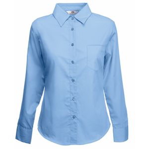 Fruit of the Loom SS012 - Camicia donna in popeline maniche lunghe