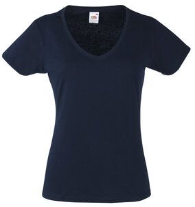 Fruit of the Loom SS047 - Maglietta Collo a V Donna Deep Navy