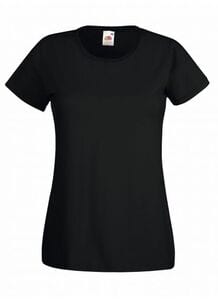 Fruit of the Loom SS050 - T-shirt Lady-Fit Value Weight Nero