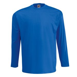 Fruit of the Loom SS032 - T-shirt Value Weight maniche lunghe Blu royal