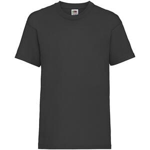 Fruit of the Loom SS031 - T-shirt bambino Value Weight Nero