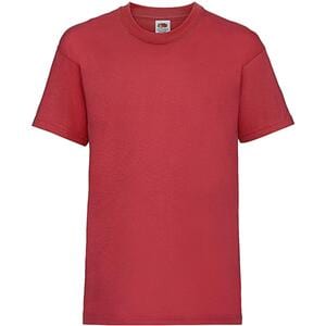 Fruit of the Loom SS031 - T-shirt bambino Value Weight Rosso