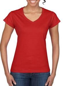 Gildan GD078 - T-shirt donna con scollatura a V Softstyle® Red