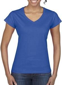 Gildan GD078 - T-shirt donna con scollatura a V Softstyle® Blu royal