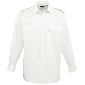 Premier PR210 - Long sleeve pilot shirt Bianco