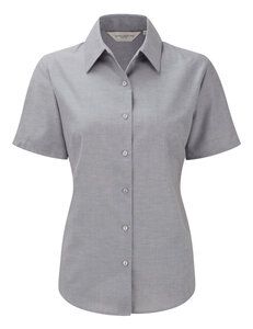 Russell Collection J933F - DONNA Camicia Oxford a manica corta Silver