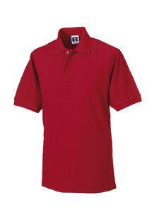 Russell J599M - Polo piqué resistente:misure extra large 5XL e 6XL Classic Red