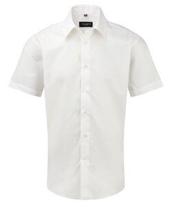 Russell Collection R-923M-0 - Camicia uomo Oxford maniche corte Bianco
