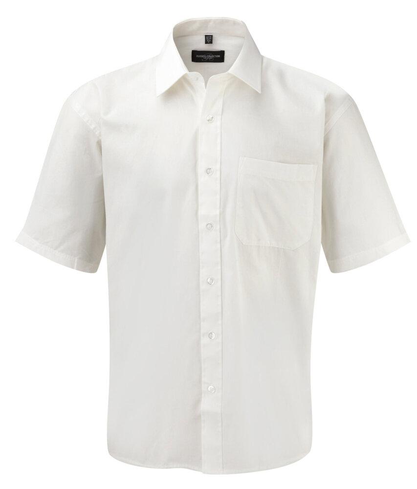 Russell Collection R-937M-0 - Camicia Popeline puro cotone maniche corte