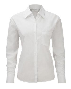 Russell Collection R-934F-0 - Camicia donna popeline maniche lunghe