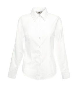 Fruit of the Loom 65-002-0 - Camicia donna Oxford maniche lunghe Bianco