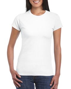 Gildan 64000L - T-shirt da donna a maniche corte RingSpun Bianco