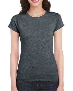 Gildan 64000L - T-shirt da donna a maniche corte RingSpun Dark Heather