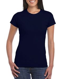 Gildan 64000L - T-shirt da donna a maniche corte RingSpun Blu navy