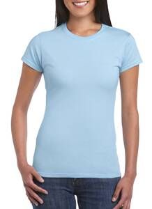 Gildan 64000L - T-shirt da donna a maniche corte RingSpun Blu chiaro