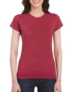 Gildan 64000L - T-shirt da donna a maniche corte RingSpun Antique Cherry Red