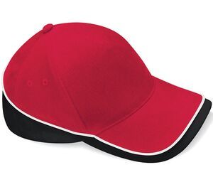 Beechfield B171 - Cappellino Competition Teamwear Classic Red/Black/White