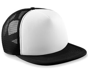 Beechfield B645b - Cappellino Junior Vintage Snapback Trucker Black/White