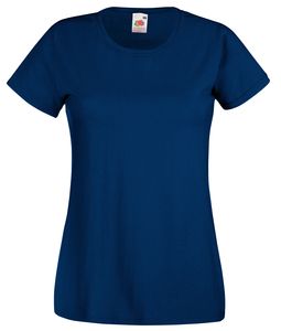 Fruit of the Loom SS050 - T-shirt Lady-Fit Value Weight Blu navy