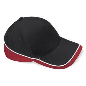 Beechfield BC171 - Cappellino Competition Teamwear Black/ Classic Red/ White