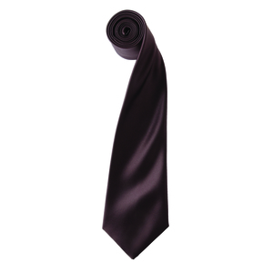 Premier PR750 - Colours satin tie Marrone scuro