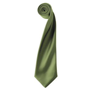 Premier PR750 - Colours satin tie Olive Green