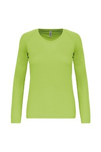 ProAct PA444 - T-SHIRT DONNA MANICHE LUNGHE Verde lime
