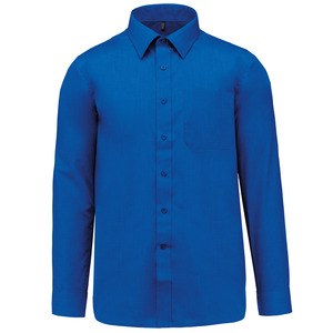 Kariban K545 - JOFREY - CAMICIA UOMO MANICHE LUNGHE POLICOTONE POPELINE Light Royal Blue