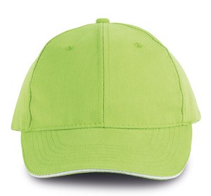 K-up KP011 - ORLANDO - CAPPELLINO UOMO Verde tiglio / Bianco