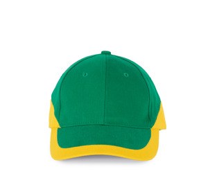 K-up KP045 - RACING - CAPPELLINO 6 PANNELLI Kelly Green / Yellow