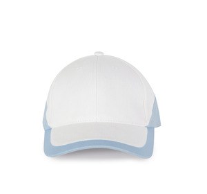 K-up KP045 - RACING - CAPPELLINO 6 PANNELLI White / Sky Blue