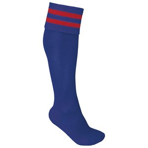 ProAct PA015 - CALZA SPORTIVA A RIGHE Dark Royal Blue / Sporty Red