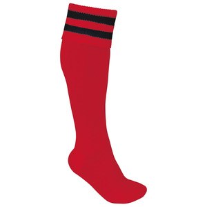 ProAct PA015 - CALZA SPORTIVA A RIGHE Sporty Red / Black