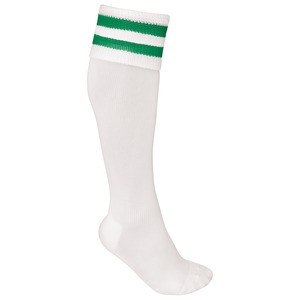 ProAct PA015 - CALZA SPORTIVA A RIGHE White / Sporty Kelly Green