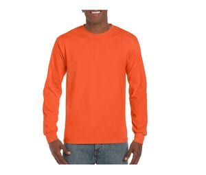 Gildan GI2400 - T-shirt da uomo a maniche lunghe in 100% cotone Orange