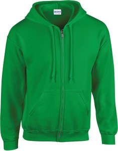Gildan GI18600 - Felpa con cappuccio e cerniera intera Heavyweight Irish Green
