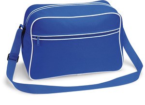 Bag Base BG14 - borsa a tracolla retrò Blu royal / Bianco