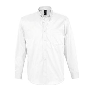 SOL'S 16090 - BEL-AIR Camicia Uomo In Twill Di Cotone Manica Lunga Bianco