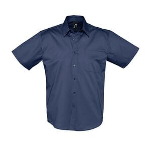 SOL'S 16080 - Brooklyn Camicia Uomo In Twill Di Cotone Manica Corta Blu oltremare